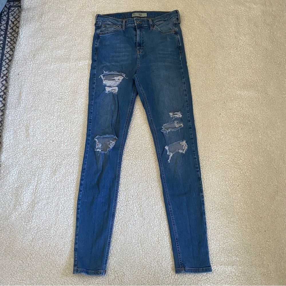 Topshop Jamie distressed skinny jeans